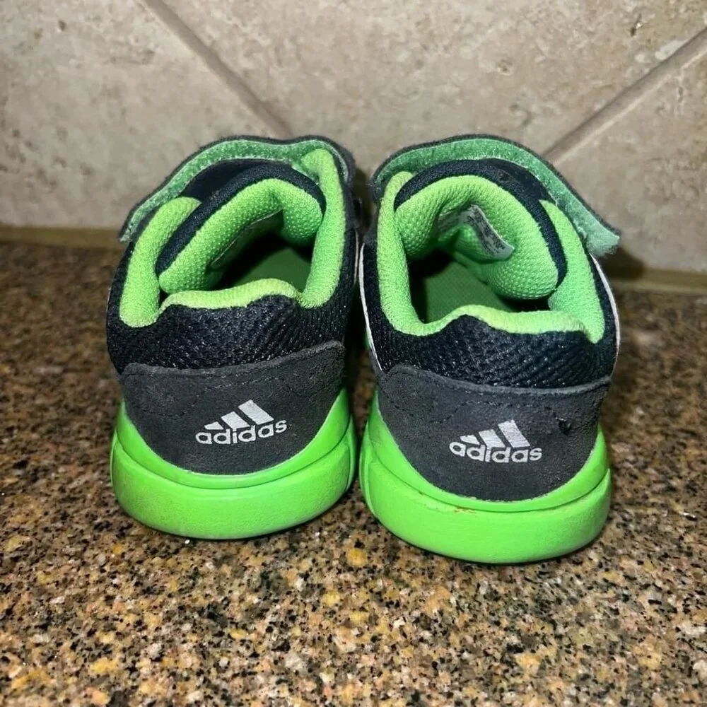 Adidas Sneakers Black Green Toddler Size 5